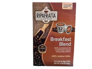 Ripafratta Breakfast Blend Coffee Single Serve Cup 12 Ct