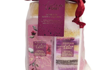 Red Plum & Roses 3-Piece Scented Body Care Set