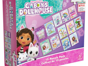 Gabby's Dollhouse, 12-Puzzle Pack 24-Piece 48-Piece 100-Piece Puzzles