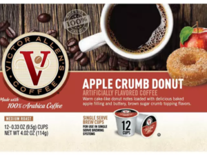 Victor Allen Apple Crumb Donut Medium Roast Coffee 12 Count