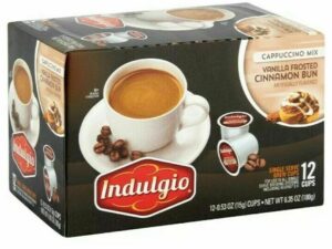 Vanilla Frosted Cinnamon Bun Cappuccino Mix 12 Count Single Serve Brew Cups