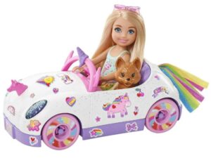 Barbie Club Chelsea Doll & Toy Car, Unicorn Theme