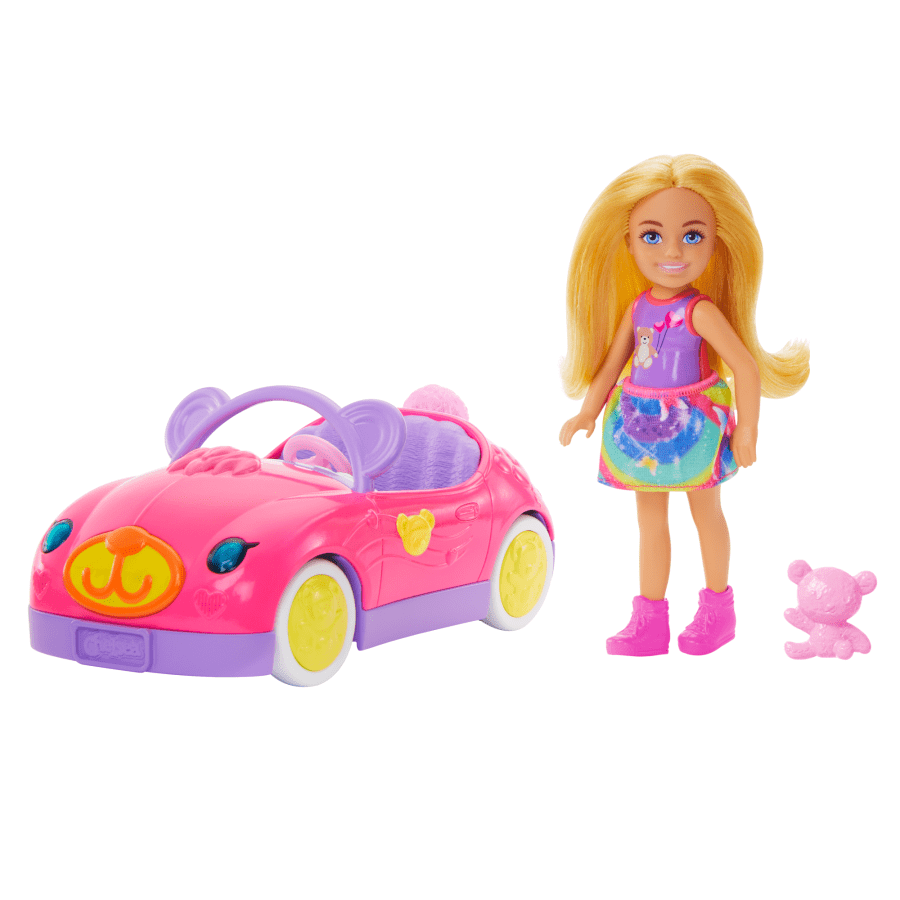 Barbie Chelsea Vehicle Set with Small Doll, Toy Car & Teddy