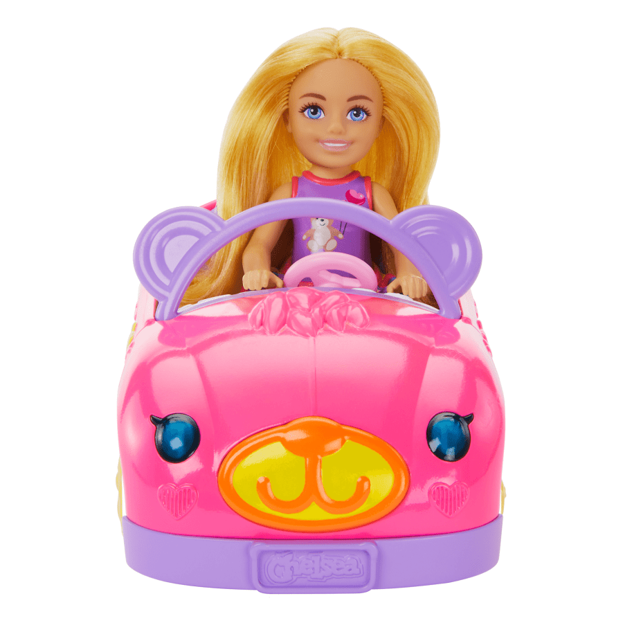 Barbie Chelsea Vehicle Set with Small Doll, Toy Car & Teddy - Image 2